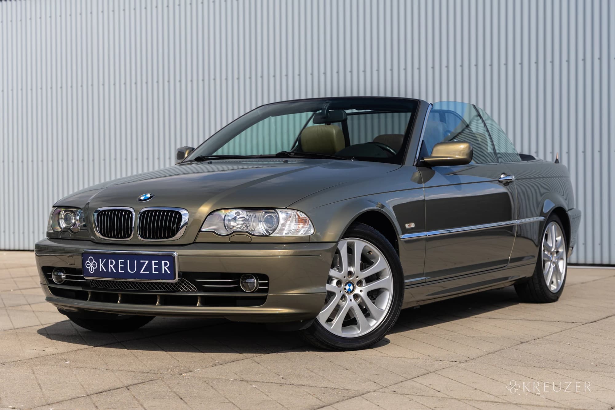 BMW E46 330Ci Cabrio Messing Individual Metallic Dark Olive Nappa Muschelahorn Olive Maple Green Birche E46 Chromline Chrome Line