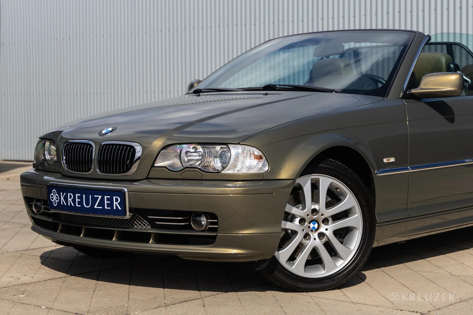 BMW E46 330Ci Cabrio Messing Individual Metallic Dark Olive Nappa Muschelahorn Olive Maple Green Birche E46 Chromline Chrome Line